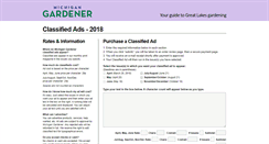 Desktop Screenshot of classifiedads.michigangardener.com