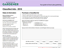 Tablet Screenshot of classifiedads.michigangardener.com